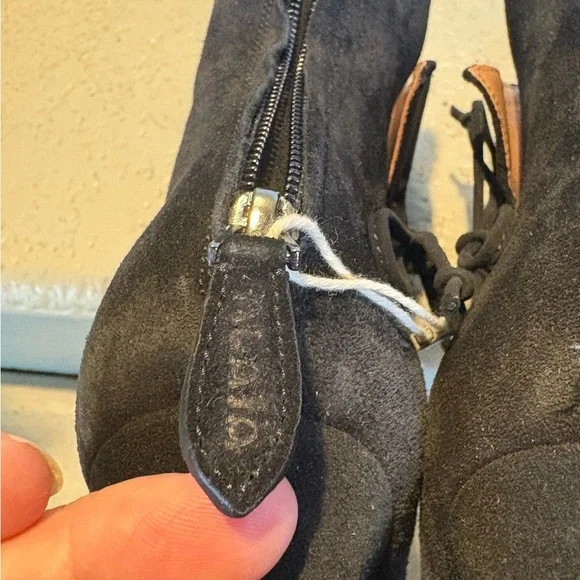 New- Azzedine Alaïa Lace-Up Suede Leather Platform Ankle Boots.Size: 37.5 - Picture 9 of 11